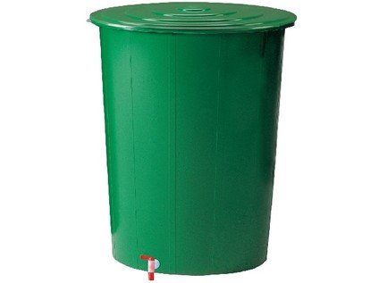 Sud na dešť.vodu 300L kulatý s ventilem + víko