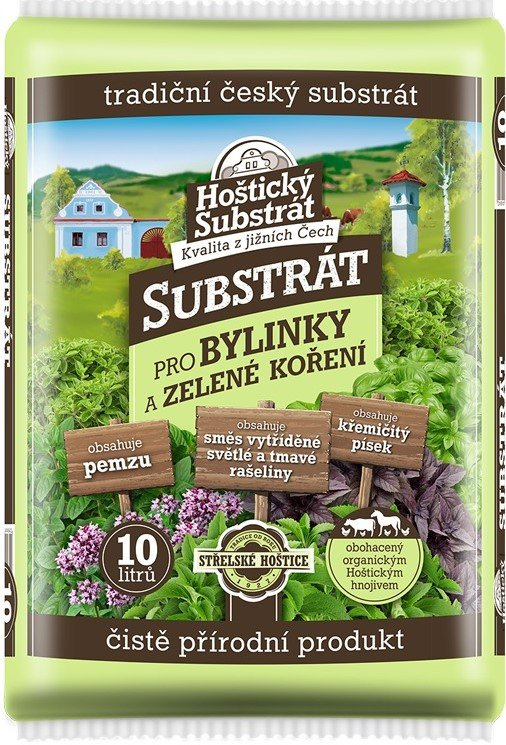 Substrát-Hoštický Bylinky a zelené koření 10L