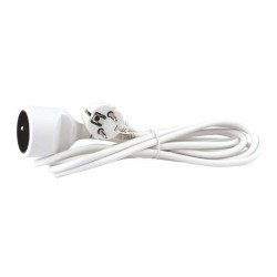 Prodlužovací kabel 1,5 m / 1 zásuvka / bílý / PVC / 1 mm2