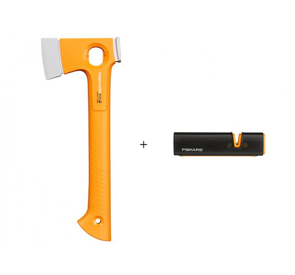 FISKARS sekera X13 + ostřič univerzal Fiskars