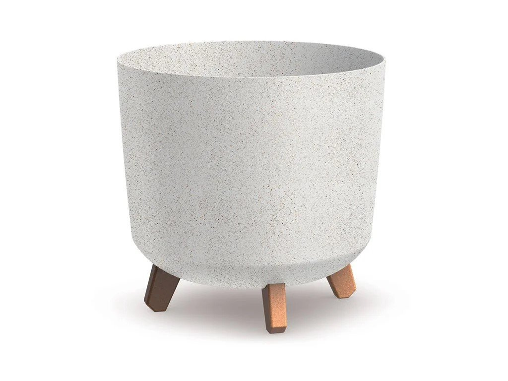 Květináč GRACIA TUBUS ECO WOOD 29,8cm bílá ECO