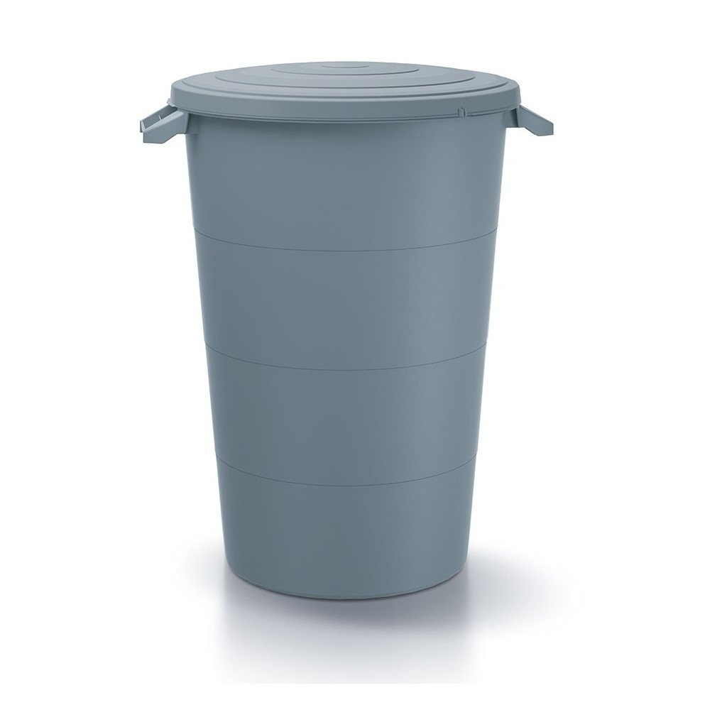 Nádoba plast. s úchyty SMOOTH 120L světle šedá