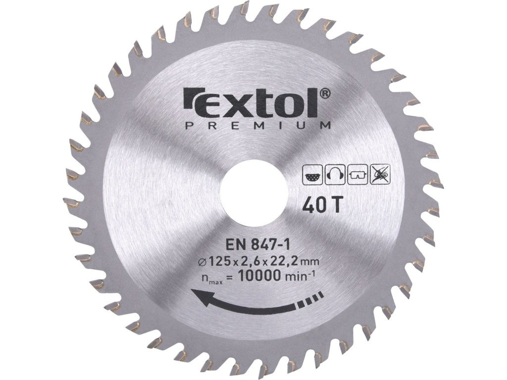 Kotouč pilový s SK plátky, O125x2,2x22,2mm, 40T