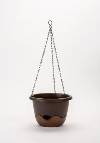 Květiváč Mareta závěsný 25cm čokoláda+bronzová