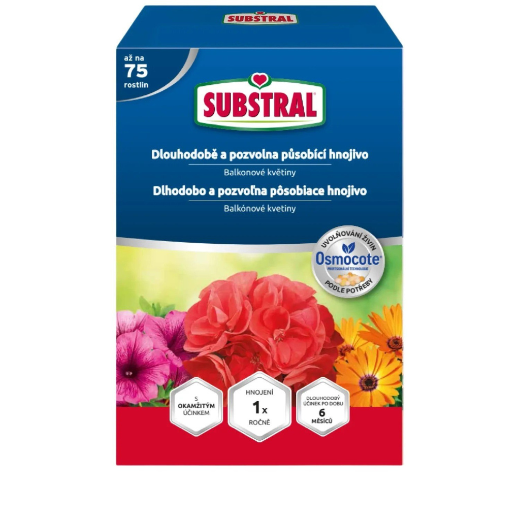 Osmocote dlouhodobé hnojivo pro balkónové květiny 750g