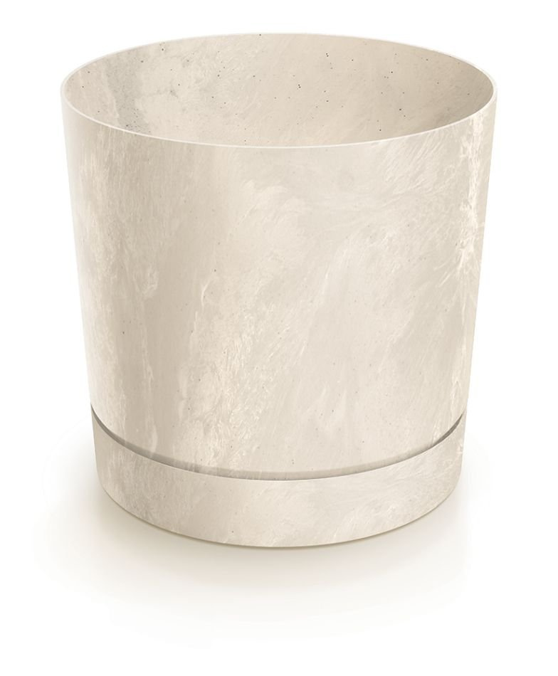 Květináč TUBO P BETON EFFECT 19,9cm krémová