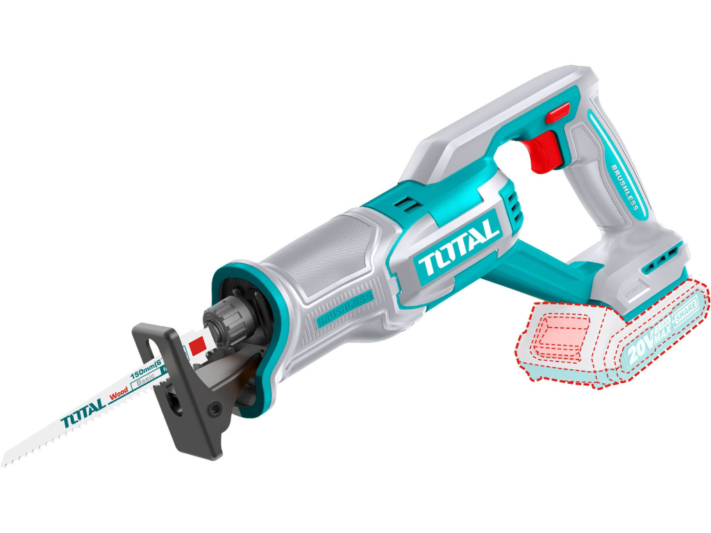 Pila ocaska, brushless, industrial, 20V Li-ion, 2000mAh, 2ks pilových listů, bez baterie a nabíječky