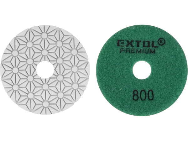 EXTOL PREMIUM kotouč diamantový leštící na suchý zip, O100mm, P800