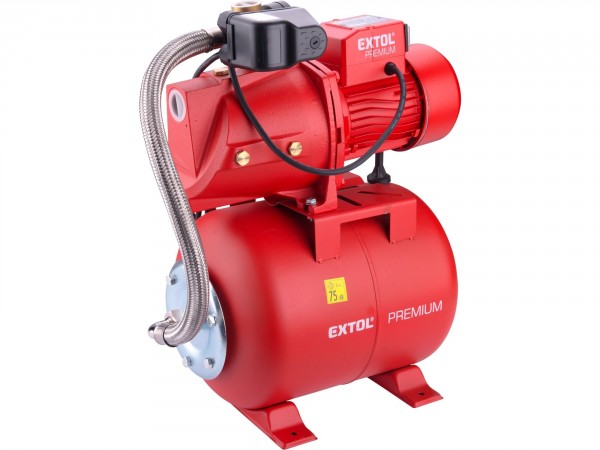 EXTOL PREMIUM čerpadlo proudové s tlakovou nádobou, 750W, 5270l/hod, 3bar
