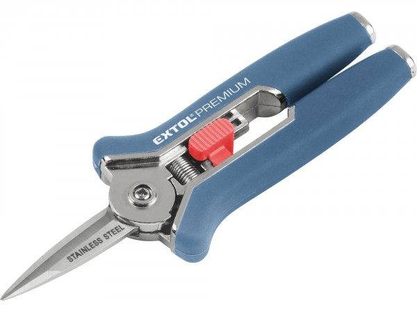 EXTOL PREMIUM nůžky zahradnické přímé, mini, 153mm, NEREZ