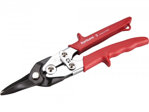 FORTUM nůžky na plech převodové, 255mm, rovné, CrMoV