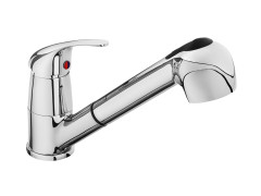 BALLETTO baterie dřezová teleskopická, délka hadice 130cm, 35mm, chrom