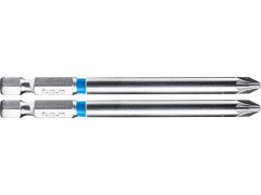 FORTUM hrot křížový pozidriv, sada 2ks, PZ 2x90mm, S2