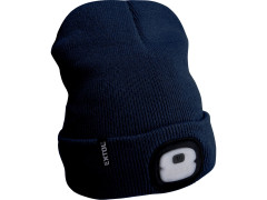 EXTOL EXTOL Čepice s čelovkou 4x25lm, USB nabíjení, tmavě modrá, ECONOMY, univerzální