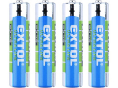 EXTOL Baterie zink-chloridové  AAA 1,5V LR03 -4ks
