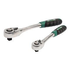 HONITON Ráčna oválná s gumovou rukojetí 36 zubů | 1/4" / 148 mm