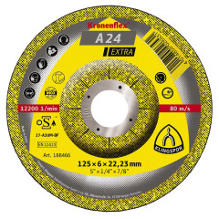 KLINGSPOR Kotouč brusný A 24 Extra A-ocel | 125x6x22,2 mm