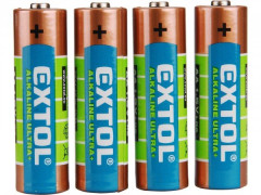 EXTOL Baterie alkalické AA 1,5V LR6 -4ks