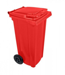 PROTECO Kontejner 120 L plast -červená barva -popelnice