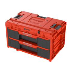 Box plastový s organizérem plastový  ONE 2.0 DRAWER 2 TOOLBOX RED Ultra HD Custom, 2 zásuvky | 587x380x340 mm