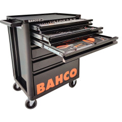 Vozík dílenský 1472K6BKFFSD BAHCO -6 zásuvek, 216ks nářadí v 3 modulech