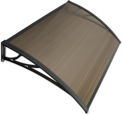 Dveřní stříška 150x100cm Toscana kouřová - šíře 150cm, hloubka 100cm