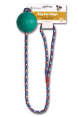 Hračka pes Míč na šňůře plný 6,5cm/60cm