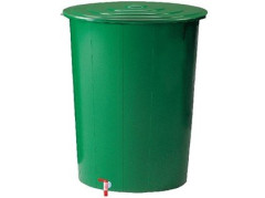 Sud na dešť.vodu 300L kulatý s ventilem + víko