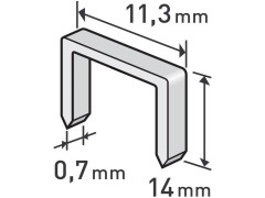 Spony 14mm /11,3x0,52mm -1000ks