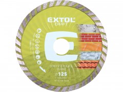 EXTOL CRAFT kotouč diamantový řezný, turbo - suché i mokré řezání, O 125x22,2x2mm