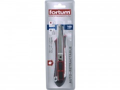 FORTUM nůž ulamovací s výztuhou, 18mm, Auto-lock