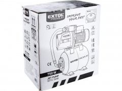 EXTOL PREMIUM čerpadlo proudové s tlakovou nádobou, 750W, 5270l/hod, 3bar