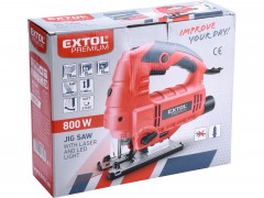 EXTOL PREMIUM pila přímočará s laserem a světlem, 800W