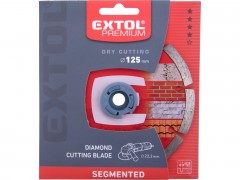 EXTOL PREMIUM kotouč diamantový řezný segmentový - suché řezání, O 125x22,2x2mm
