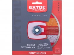EXTOL PREMIUM kotouč diamantový řezný celoobvodový - mokré řezání, O 230x22,2x2,8mm