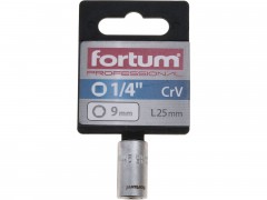 FORTUM -Klíč nástrčný  1/4"   9 mm/25mm