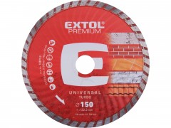 EXTOL PREMIUM kotouč diamantový řezný, turbo - suché i mokré řezání, O 150x22,2x2,3mm