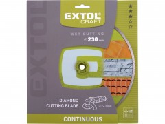 EXTOL CRAFT kotouč diamantový řezný celoobvodový - mokré řezání, O 230x22,2x2,8mm