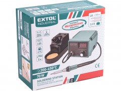 EXTOL INDUSTRIAL stanice pájecí s LCD a elektronickou regulací teploty a kalibrací