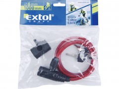 EXTOL CRAFT zámek na kolo - lanko, 6x1000mm