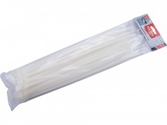 EXTOL PREMIUM pásky stahovací na kabely EXTRA, bílé, 370x7,6mm, 50ks, nylon PA66
