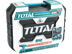 TOTAL THKTHP10812 Vrtací šroubovák AKU 12V Li-ion s nářadím, sada 81ks