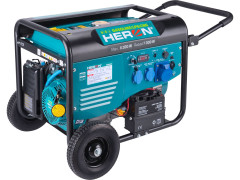 HERON elektrocentrála benzínová a plynová (LPG/NG) 17HP/8,2kW, elektrický start, ATS ready, podvozek